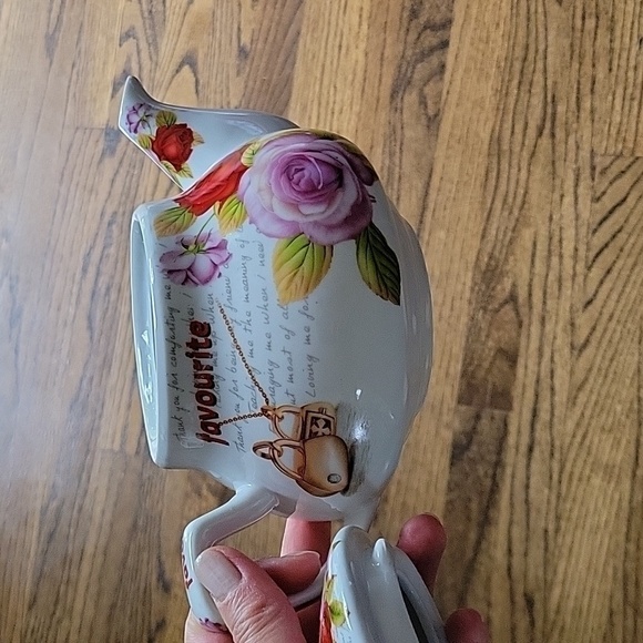 Alpine Cuisine Roses Favorite Teapot Porcelain White Replacement Collectible - Picture 6 of 16